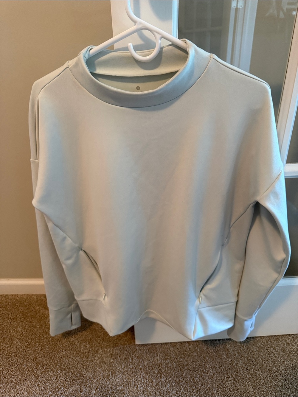 Athleta Light Blue Mock Neck Pullover